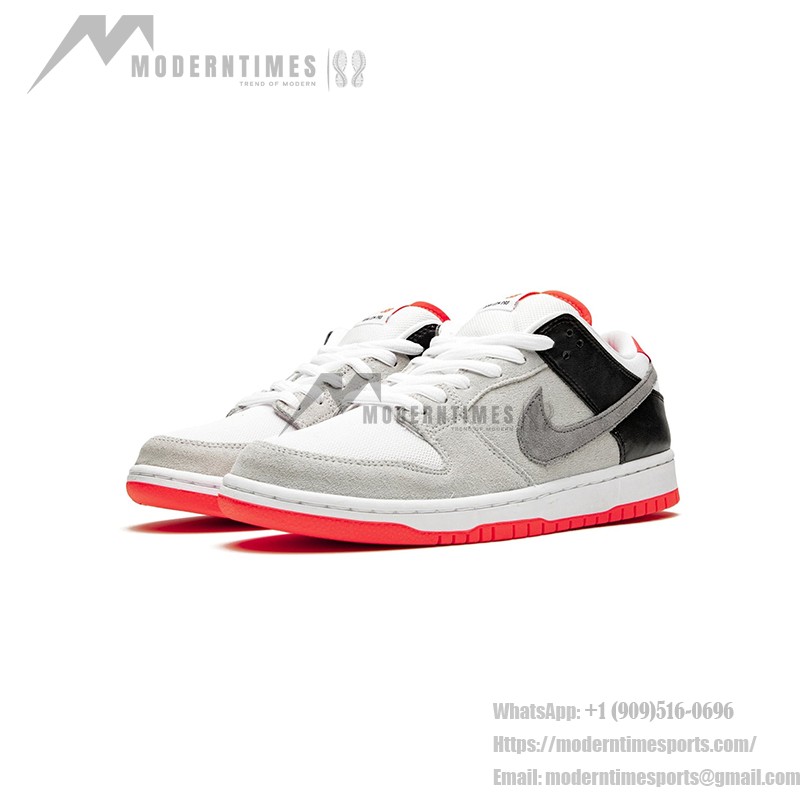 Nike SB Dunk Low "Infrared" CD2563-004 スケートシューズ – グレー&レッドのレトロスタイル Nike SB Dunk Low "Infrared" CD2563-004 スケートシューズ – レトログレー&レッドカラー