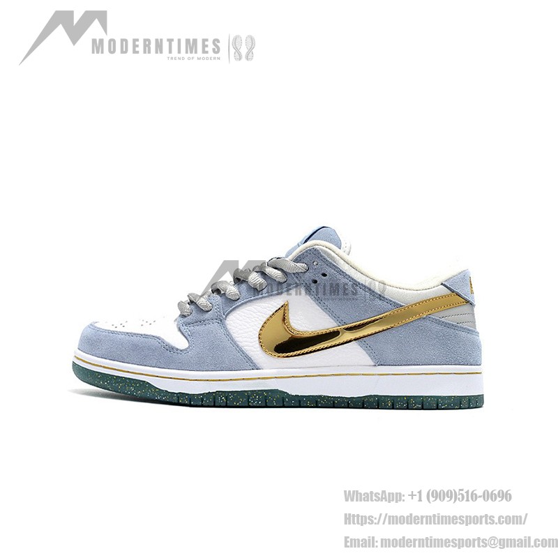 Nike SB Dunk Low "Sean Cliver" DJ2519-400 スケートシューズ Nike SB Dunk Low "Sean Cliver" DJ2519-400 スケートシューズ - ブルー ホワイト ゴールドメタリック