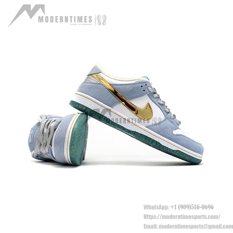 Nike SB Dunk Low "Sean Cliver" DJ2519-400 スケートシューズ Nike SB Dunk Low "Sean Cliver" DJ2519-400 スケートシューズ - ブルー ホワイト ゴールドメタリック