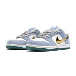 Nike SB Dunk Low "Sean Cliver" DJ2519-400 スケートシューズ Nike SB Dunk Low "Sean Cliver" DJ2519-400 スケートシューズ - ブルー ホワイト ゴールドメタリック