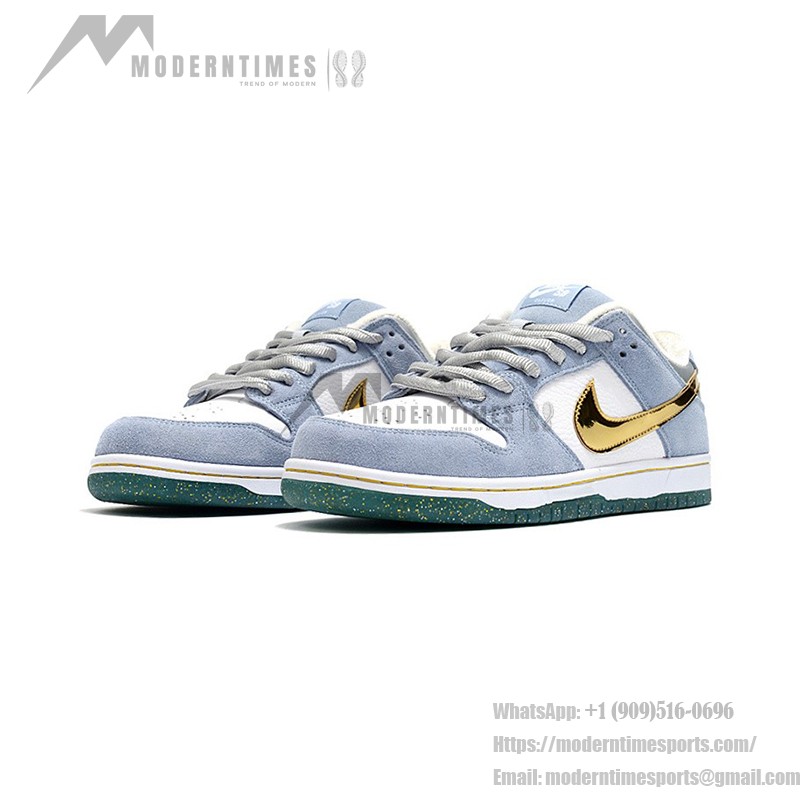 Nike SB Dunk Low "Sean Cliver" DJ2519-400 スケートシューズ Nike SB Dunk Low "Sean Cliver" DJ2519-400 スケートシューズ - ブルー ホワイト ゴールドメタリック