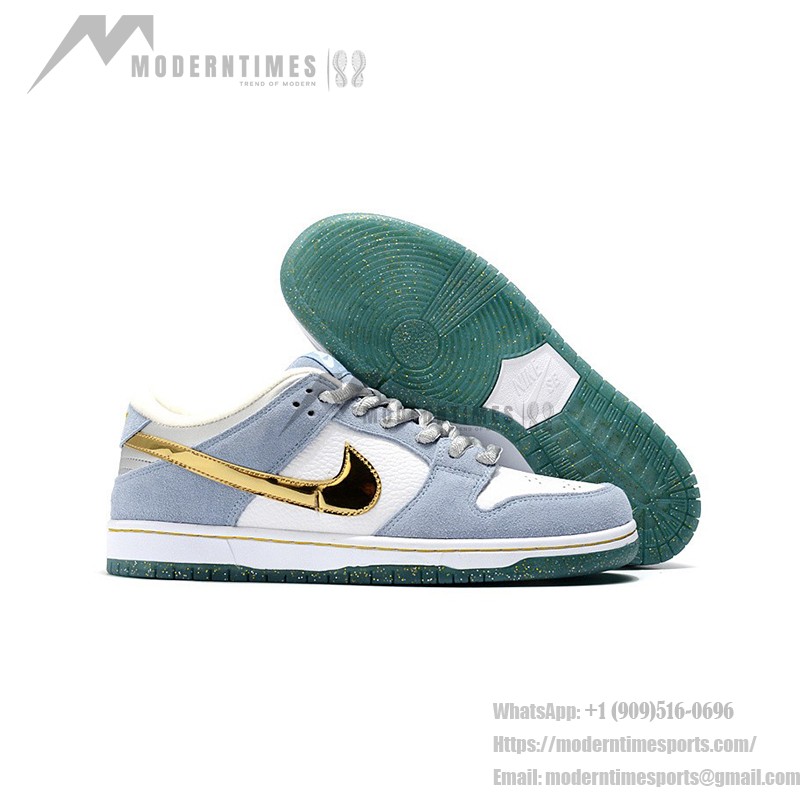 Nike SB Dunk Low "Sean Cliver" DJ2519-400 スケートシューズ Nike SB Dunk Low "Sean Cliver" DJ2519-400 スケートシューズ - ブルー ホワイト ゴールドメタリック