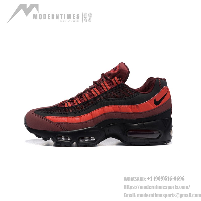 Nike Air Max 95 Essential 749766-600 レッド&ブラック スニーカー Nike Air Max 95 Essential 749766-600 レッド&ブラック スニーカー 側面図