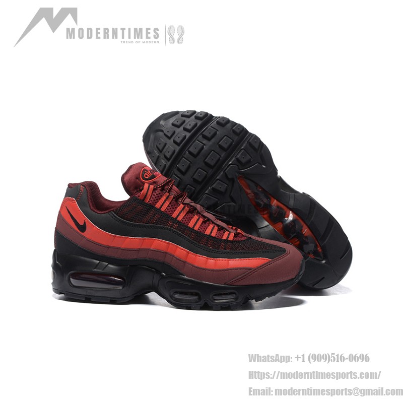 Nike Air Max 95 Essential 749766-600 レッド&ブラック スニーカー Nike Air Max 95 Essential 749766-600 レッド&ブラック スニーカー 側面図