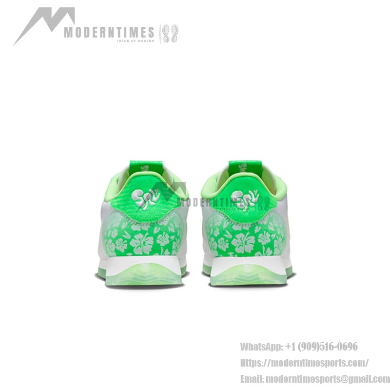 Nike x Doernbecher Cortez White Green FZ3020-919 Nike x Doernbecher Cortez White Green FZ3020-919、花柄ディテールと鮮やかなグリーンアクセント付き