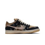 Nike x Travis Scott Dunk Low Premium QS 'Cactus Jack' - 限定コラボスニーカー Nike x Travis Scott Dunk Low Premium QS 'Cactus Jack' CT5053-001 - ブラック、ブラウン、ブルーのカウボーイ風スニーカー