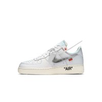 OFF-WHITE x Nike Air Force 1 Low 'AF100' AO4297-100 - 解体風シルバースウッシュ コラボロートップスニーカー