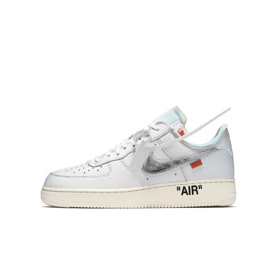 OFF-WHITE x Nike Air Force 1 Low 'AF100' AO4297-100 - 解体風シルバースウッシュ コラボロートップスニーカー