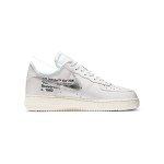 OFF-WHITE x Nike Air Force 1 Low 'AF100' - シルバースウッシュ解体風スニーカー OFF-WHITE x Nike Air Force 1 Low 'AF100' AO4297-100 - メタリックシルバースウッシュを備えたホワイトスニーカー