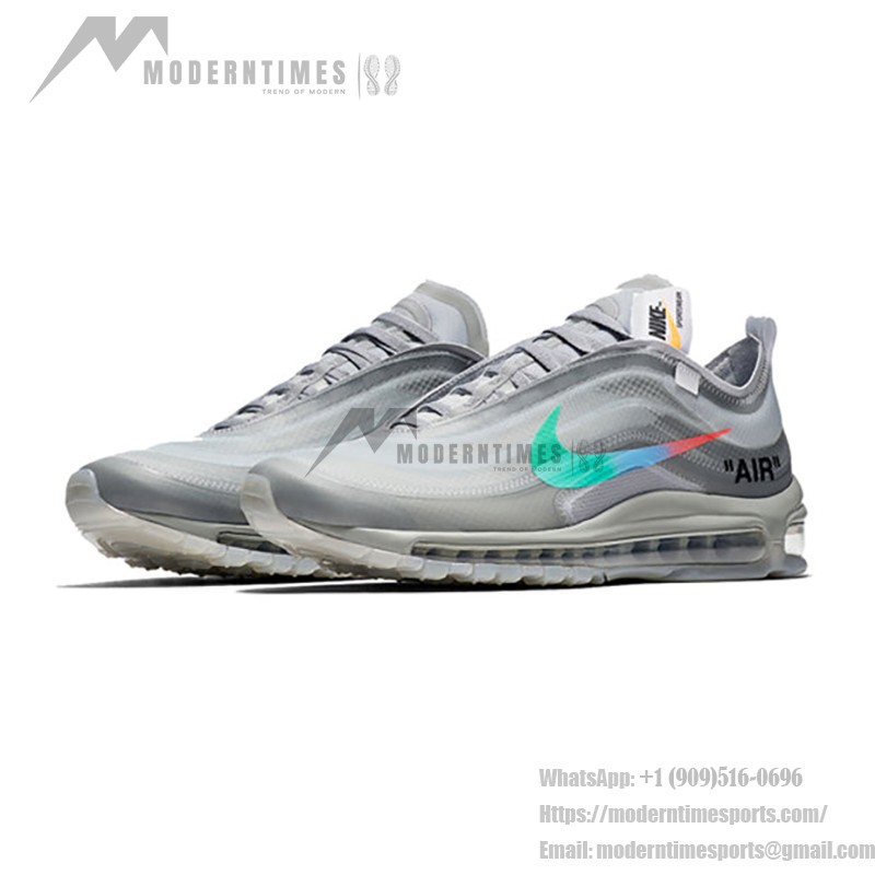 Nike x Off-White Air Max 97 マルチカラースウッシュ Nike x Off-White Air Max 97 AJ4585-012 透明デザイン マルチカラースウッシュ