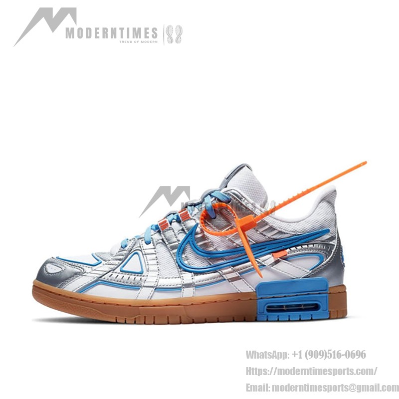 OFF-WHITE x Nike Air Rubber Dunk 'University Blue' - 限定コラボスニーカー OFF-WHITE x Nike Air Rubber Dunk 'University Blue' CU6015-100 - ブルーとシルバーの限定スニーカー