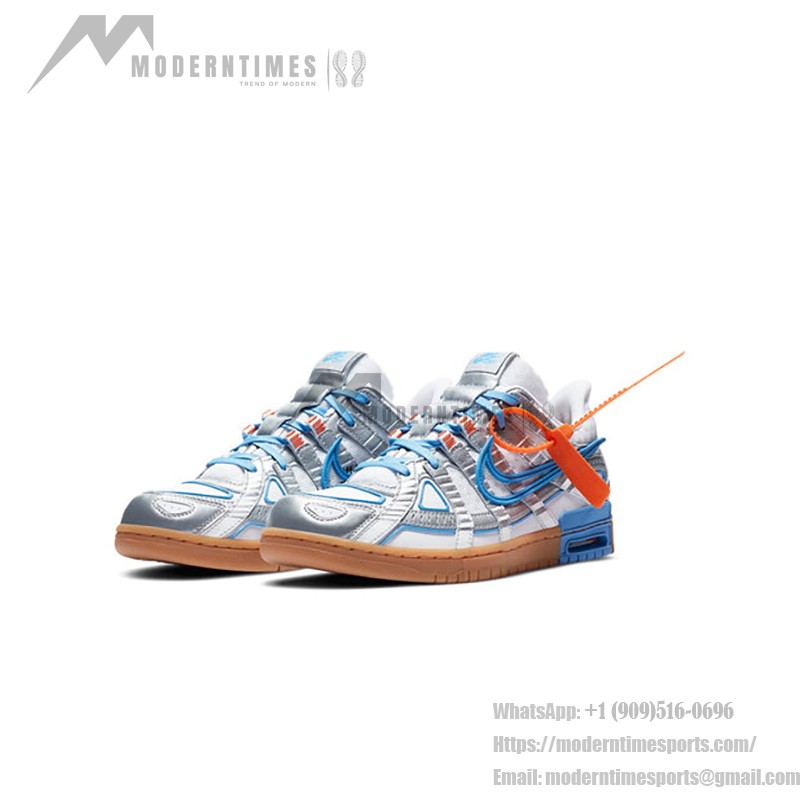OFF-WHITE x Nike Air Rubber Dunk 'University Blue' - 限定コラボスニーカー OFF-WHITE x Nike Air Rubber Dunk 'University Blue' CU6015-100 - ブルーとシルバーの限定スニーカー