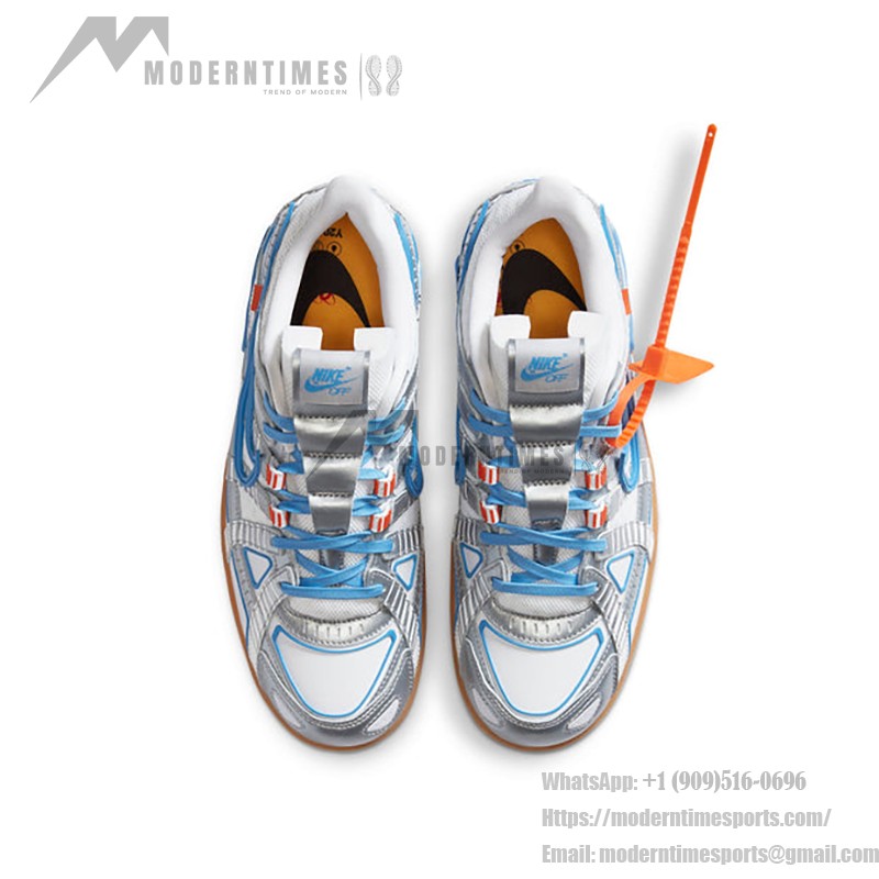 OFF-WHITE x Nike Air Rubber Dunk 'University Blue' - 限定コラボスニーカー OFF-WHITE x Nike Air Rubber Dunk 'University Blue' CU6015-100 - ブルーとシルバーの限定スニーカー