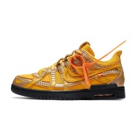 OFF-WHITE x Nike Air Rubber Dunk ‘University Gold’ – 限定版スニーカー、CU6015-700、アイコニックなコラボレーション