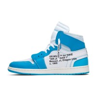 Off-White x Air Jordan 1 レトロ ハイ "UNC" パウダーブルー AQ0818-148 - ヴァージル・アブロー限定コラボレーション