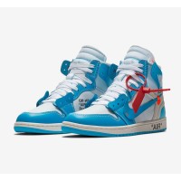 Off-White x Air Jordan 1 Retro High "UNC" Powder Blue AQ0818-148 - Limited Edition Virgil Abloh Collaboration