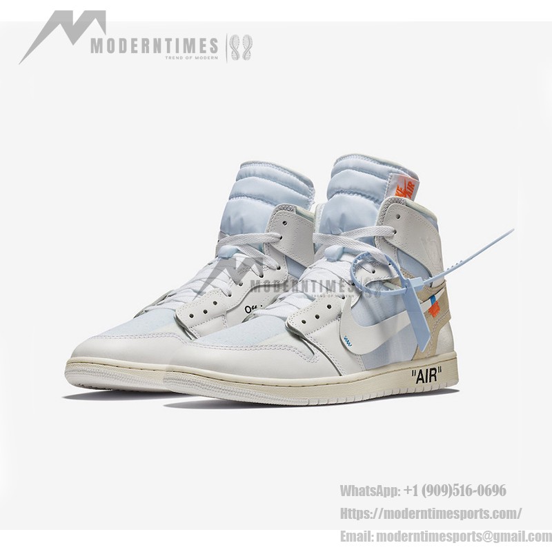 Off-White x Air Jordan 1 ホワイト "The Ten" ヴァージル・アブローによる Off-White x Air Jordan 1 ホワイト "The Ten" AQ0818-100 ヴァージル・アブローによる限定版スニーカー