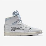 Off-White x Air Jordan 1 ホワイト "The Ten" ヴァージル・アブローによる Off-White x Air Jordan 1 ホワイト "The Ten" AQ0818-100 ヴァージル・アブローによる限定版スニーカー