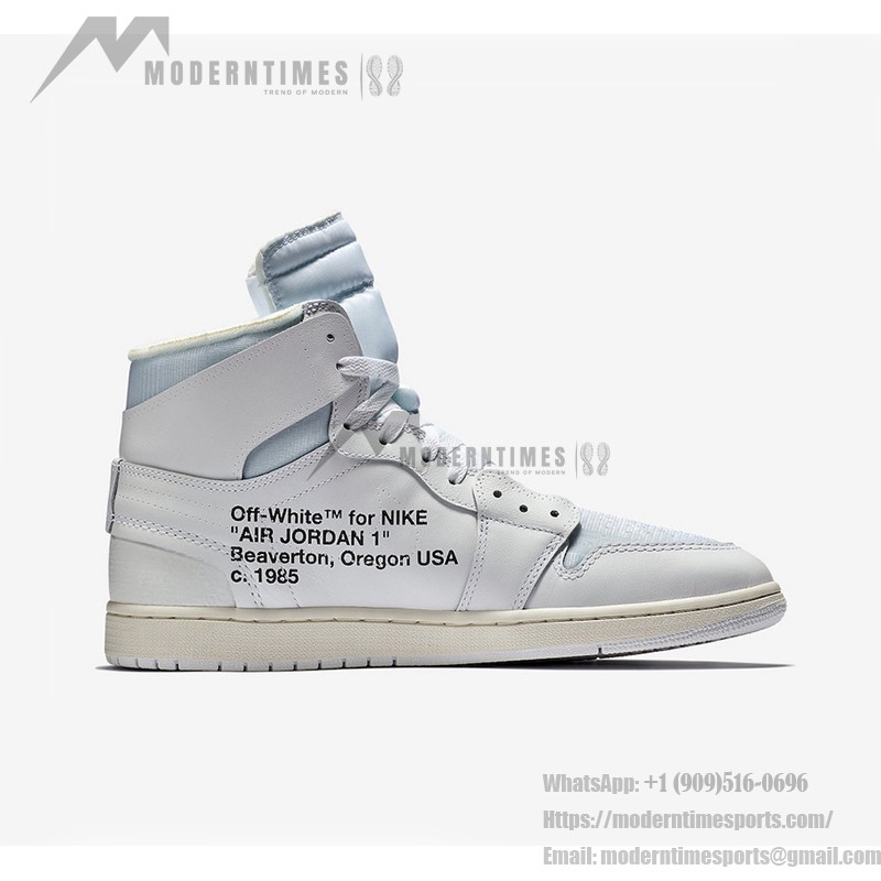 Off-White x Air Jordan 1 ホワイト "The Ten" ヴァージル・アブローによる Off-White x Air Jordan 1 ホワイト "The Ten" AQ0818-100 ヴァージル・アブローによる限定版スニーカー