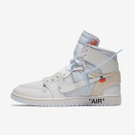 Off-White x Air Jordan 1 ホワイト "The Ten" ヴァージル・アブローによる Off-White x Air Jordan 1 ホワイト "The Ten" AQ0818-100 ヴァージル・アブローによる限定版スニーカー