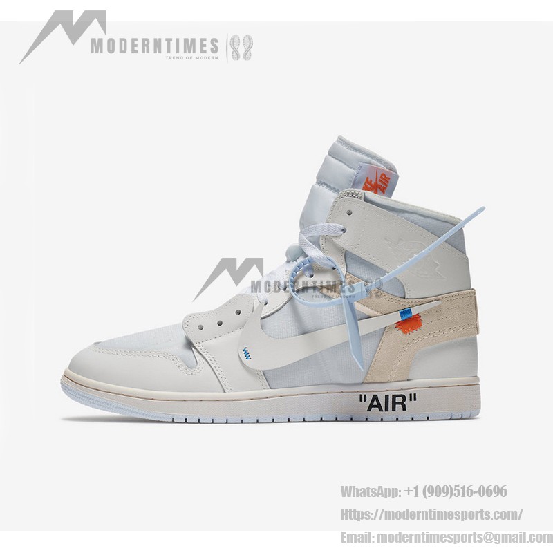Off-White x Air Jordan 1 ホワイト "The Ten" ヴァージル・アブローによる Off-White x Air Jordan 1 ホワイト "The Ten" AQ0818-100 ヴァージル・アブローによる限定版スニーカー