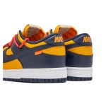 Off-White x Nike Dunk Low 'University Gold' - ダブルシューレース コラボスニーカー Off-White x Nike Dunk Low 'University Gold' CT0856-700 - ゴールドとネイビーのコラボスニーカー