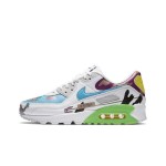 Ruohan Wang x Nike Air Max 90 Flyleather - 芸術的&エコフレンドリー Ruohan Wang x Nike Air Max 90 Flyleather CZ3992-900、カラフルな抽象的パターンとグリーンのアクセントが特徴