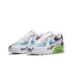 Ruohan Wang x Nike Air Max 90 Flyleather - 芸術的&エコフレンドリー Ruohan Wang x Nike Air Max 90 Flyleather CZ3992-900、カラフルな抽象的パターンとグリーンのアクセントが特徴