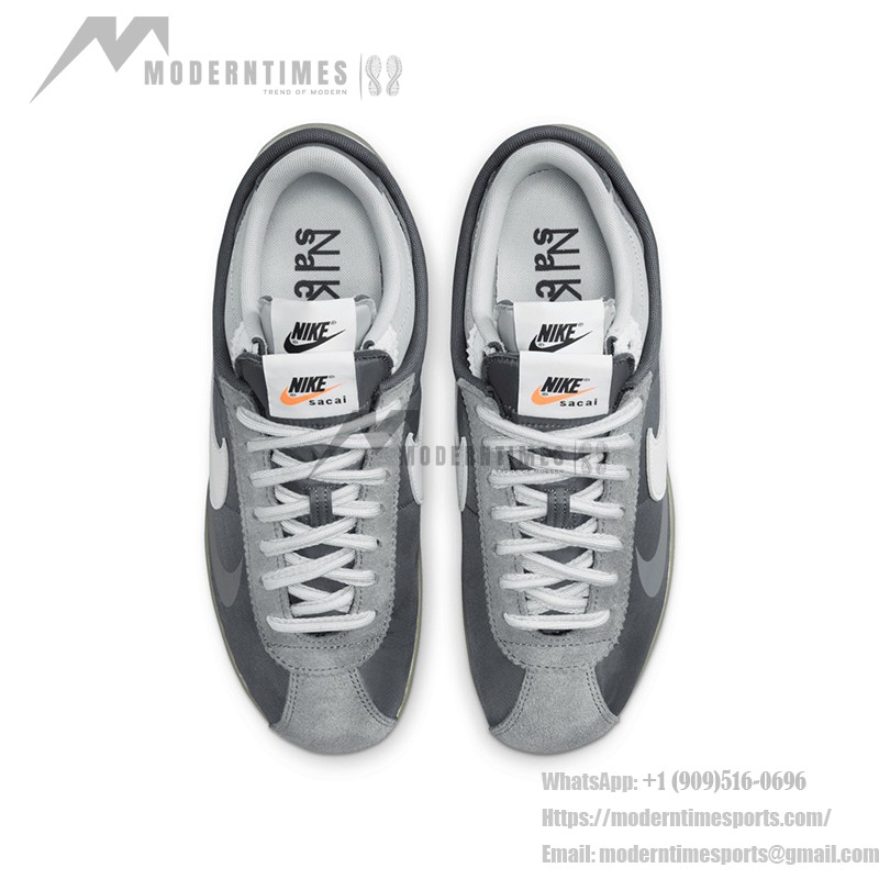 Sacai x Nike Cortez 4.0 Iron Grey - Zoom Air搭載のユニークなグレースニーカー Sacai x Nike Cortez 4.0 Iron Grey DQ0581-001 - レイヤードデザインとZoom Air搭載のモダングレーのスニーカー