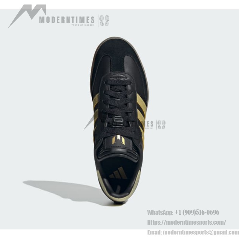 Adidas Samba OG IH8159 - Black & Gold Messi-Inspired Sneakers Adidas Samba OG IH8159 black and gold sneakers with gum sole, Messi-inspired