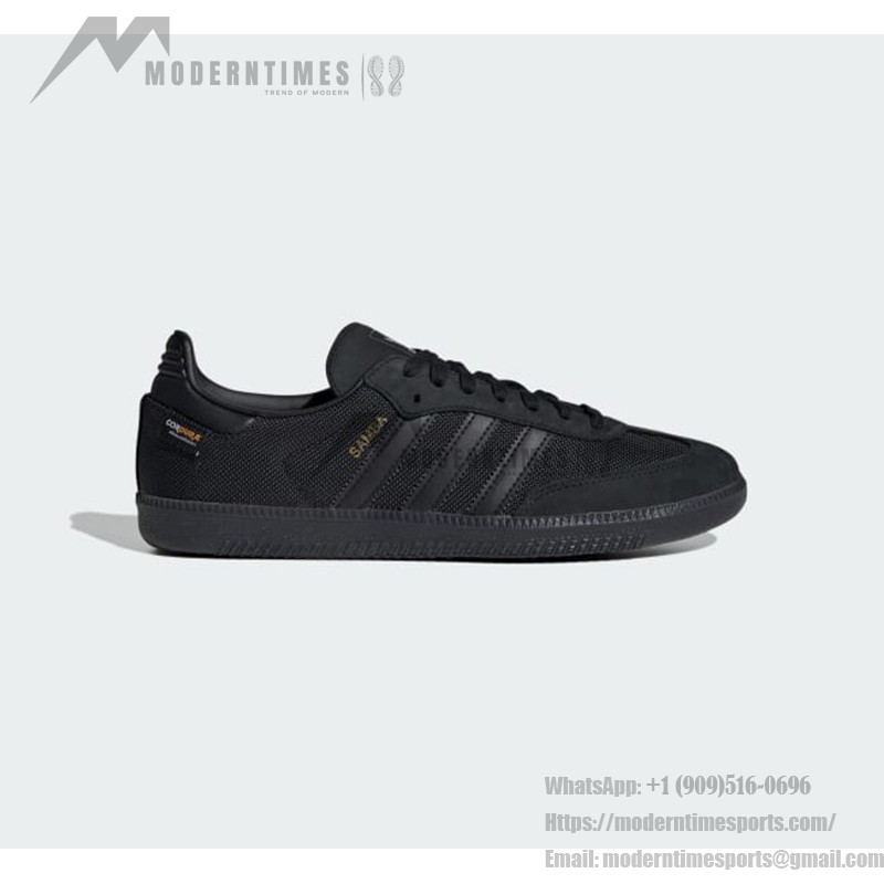 Adidas Samba OG JI4647 - Elegance in Every Step Adidas Samba OG JI4647 black suede sneakers with gold detailing