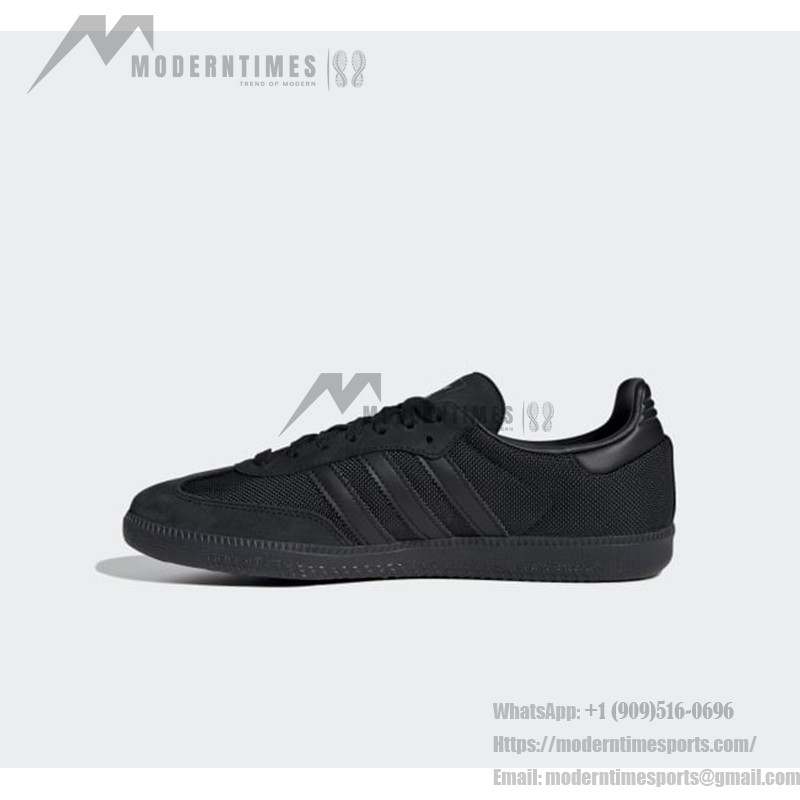 Adidas Samba OG JI4647 - Elegance in Every Step Adidas Samba OG JI4647 black suede sneakers with gold detailing