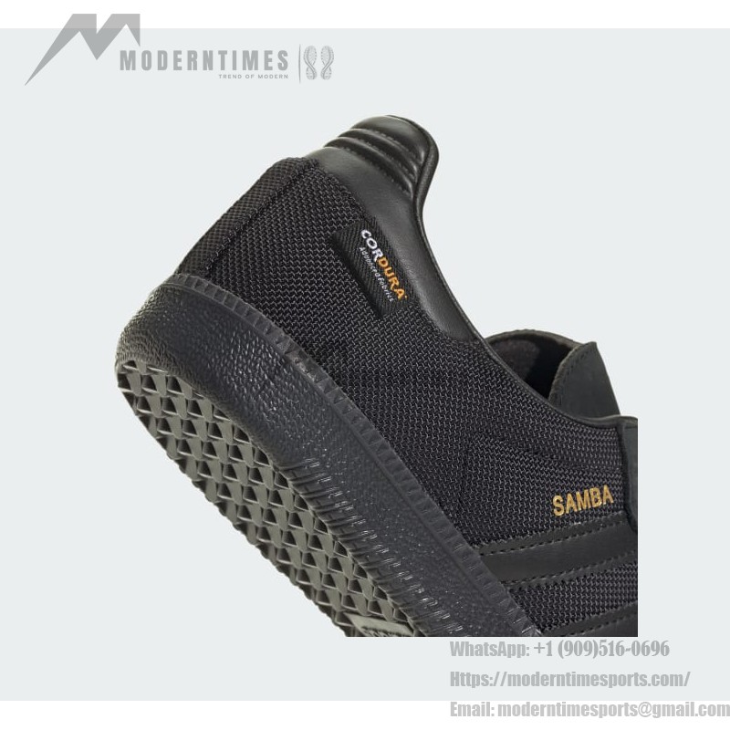 Adidas Samba OG JI4647 - Elegance in Every Step Adidas Samba OG JI4647 black suede sneakers with gold detailing