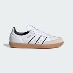 Adidas Samba OG IH5585 - Kids' Classic Sneakers in White and Black Adidas Samba OG IH5585 kids' white leather sneakers with black stripes and gum sole