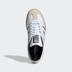 Adidas Samba OG IH5585 - Kids' Classic Sneakers in White and Black Adidas Samba OG IH5585 kids' white leather sneakers with black stripes and gum sole