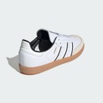 Adidas Samba OG IH5585 - Kids' Classic Sneakers in White and Black Adidas Samba OG IH5585 kids' white leather sneakers with black stripes and gum sole