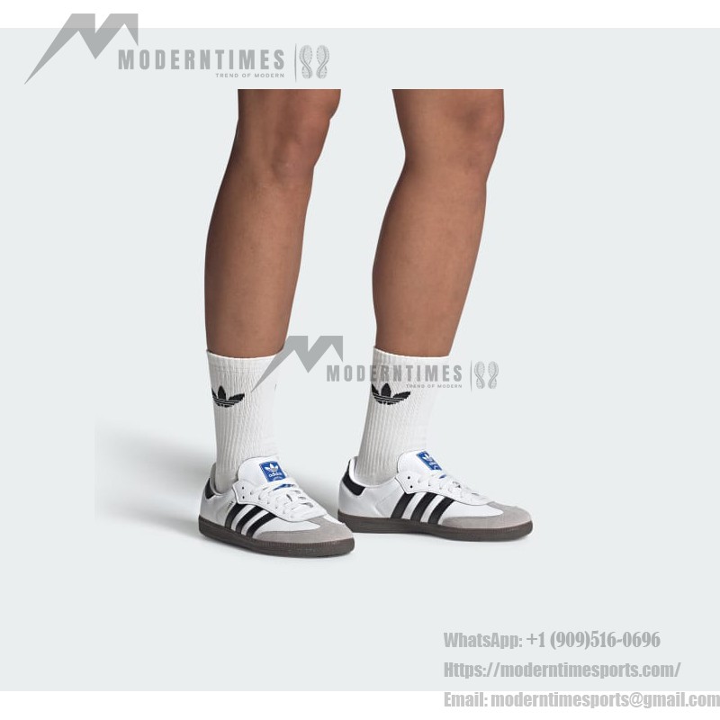 Adidas Samba OG B75806 Classic Sneakers Adidas Samba OG B75806 - White Leather Sneakers with Black Stripes
