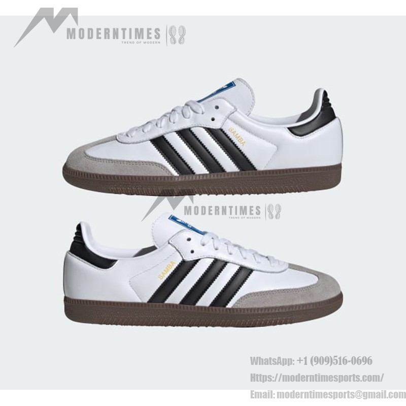 Adidas Samba OG B75806 Classic Sneakers Adidas Samba OG B75806 - White Leather Sneakers with Black Stripes