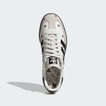 Adidas Samba OG Shoes IF4398 - Black Stripes and Floral Embroidery on White Leather Adidas Samba OG Shoes IF4398 - White Leather Sneakers with Black Stripes and Floral Embroidery