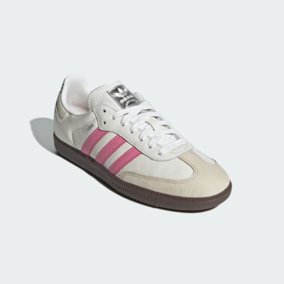 Adidas Samba OG Shoes IG1962 - Classic White Sneakers with Pink Stripes for Retro Street Style