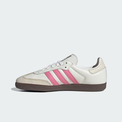Adidas Samba OG Shoes IG1962 - Classic White Sneakers with Pink Stripes for Retro Street Style