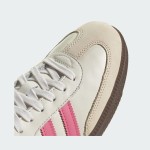 Adidas Samba OG IG1962 - White Sneakers with Pink Stripes for Retro Style Adidas Samba OG Shoes IG1962 - White Leather Sneakers with Pink Stripes