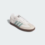 Adidas Samba OG IH2752 - White Sneakers with Mint Green Stripes Adidas Samba OG IH2752 white leather sneakers with mint green stripes and gum sole