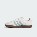 Adidas Samba OG IH2752 - White Sneakers with Mint Green Stripes Adidas Samba OG IH2752 white leather sneakers with mint green stripes and gum sole