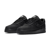 Stüssy x Nike Air Force 1 Low 'Black' CZ9084-001 - オールブラック キャンバス コラボスニーカー