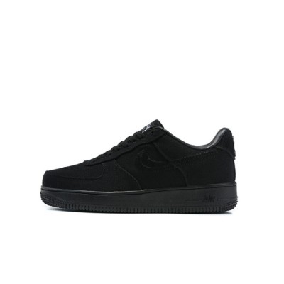 Stüssy x ナイキ エア フォース 1 ロー "Black Hemp" CZ9084-001 プレミアムブラックスニーカー | アイコニックなストリートウェアコラボ