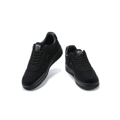 Stüssy x ナイキ エア フォース 1 ロー "Black Hemp" CZ9084-001 プレミアムブラックスニーカー | アイコニックなストリートウェアコラボ