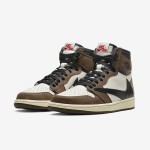 Travis Scott x Air Jordan 1 High OG NRG CD4487-100 Limited Edition Travis Scott x Air Jordan 1 High OG NRG CD4487-100 Reverse Swoosh Brown Limited Edition Sneaker