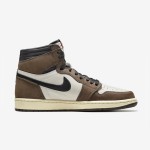 Travis Scott x Air Jordan 1 High OG NRG CD4487-100 Limited Edition Travis Scott x Air Jordan 1 High OG NRG CD4487-100 Reverse Swoosh Brown Limited Edition Sneaker