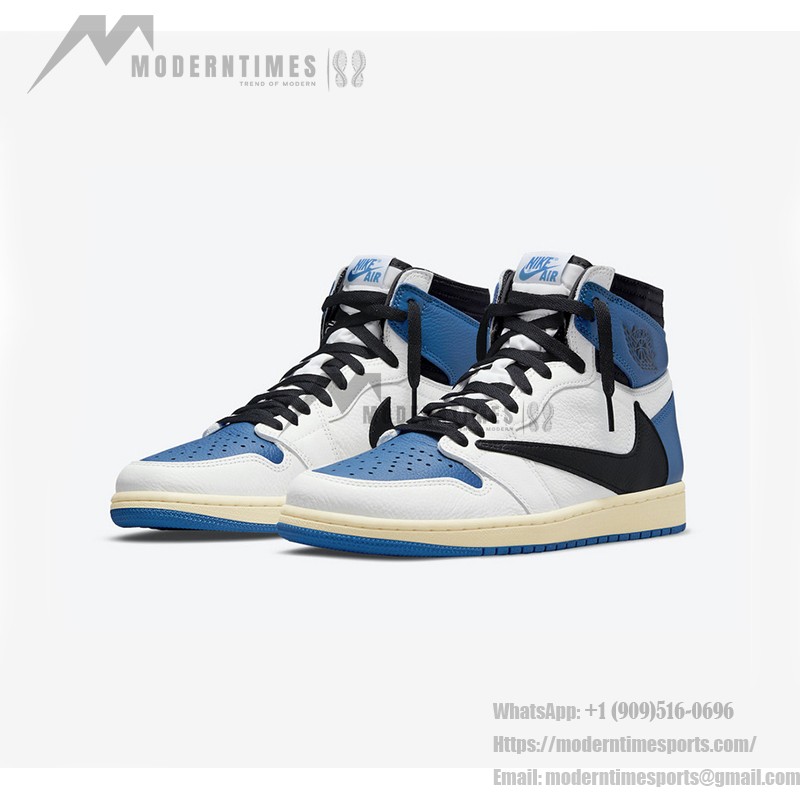 Travis Scott x Fragment Design x Air Jordan 1 High OG Collab DH3227-105 Travis Scott x Fragment Design x Air Jordan 1 High OG Blue White Black DH3227-105